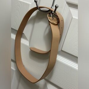 SET of 2 belts Black & Tan belts with Round Gold Buckles